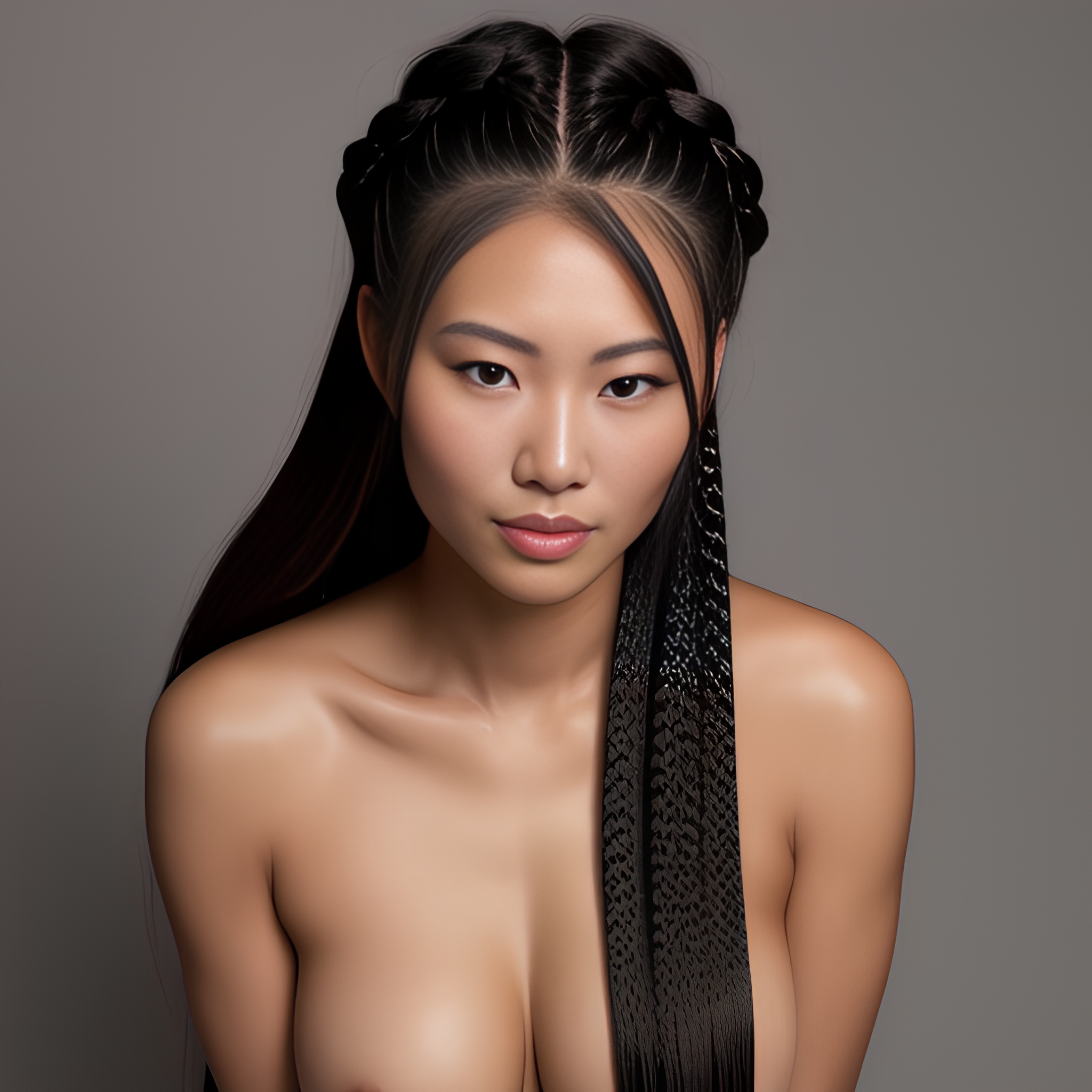 pigtails mongolian hot woma