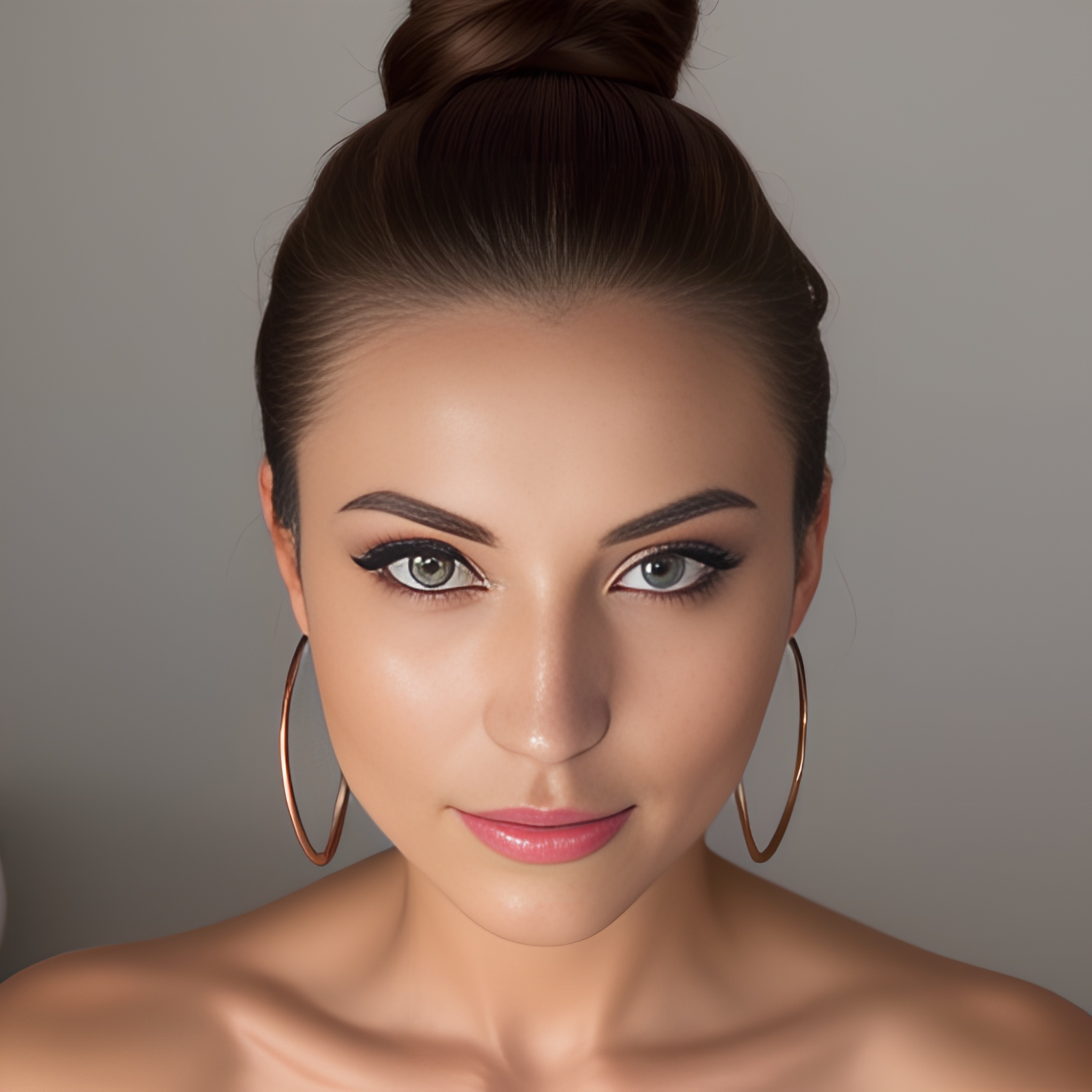 hair bun sexy woman