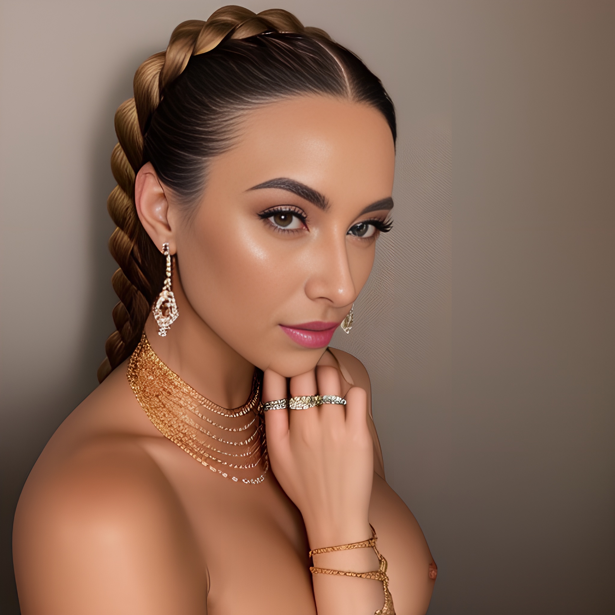 braided sexy woman