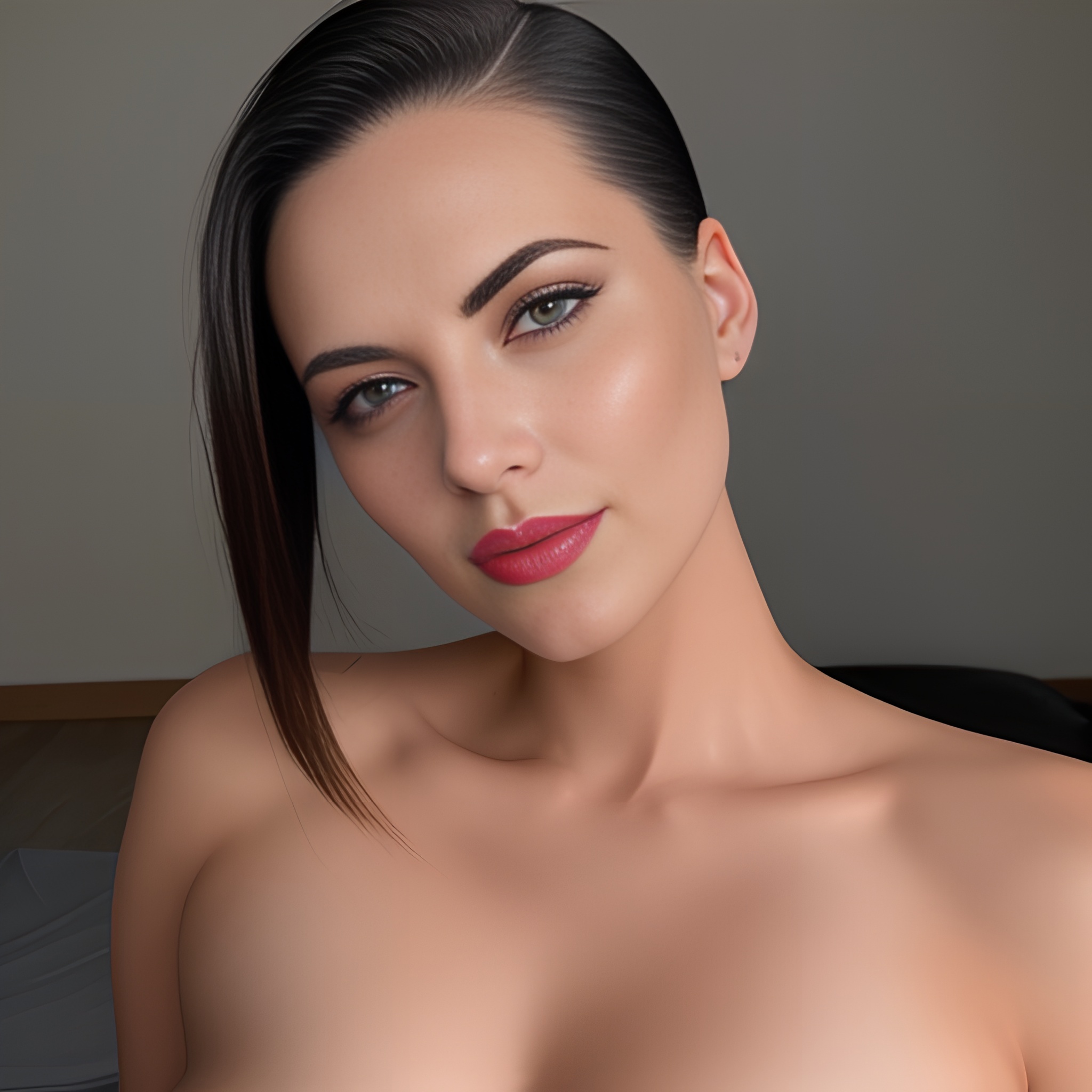 slicked woman